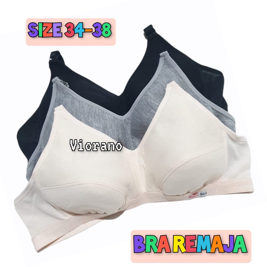 Bra Remaja Tanpa Kawat  Sport Bra Size 34 36 38 Bh Wanita Muda Bh Polos Abg Pemula Pelajar Bra Cup Kecil Bh Putih Cream Bh Tanpa Busa