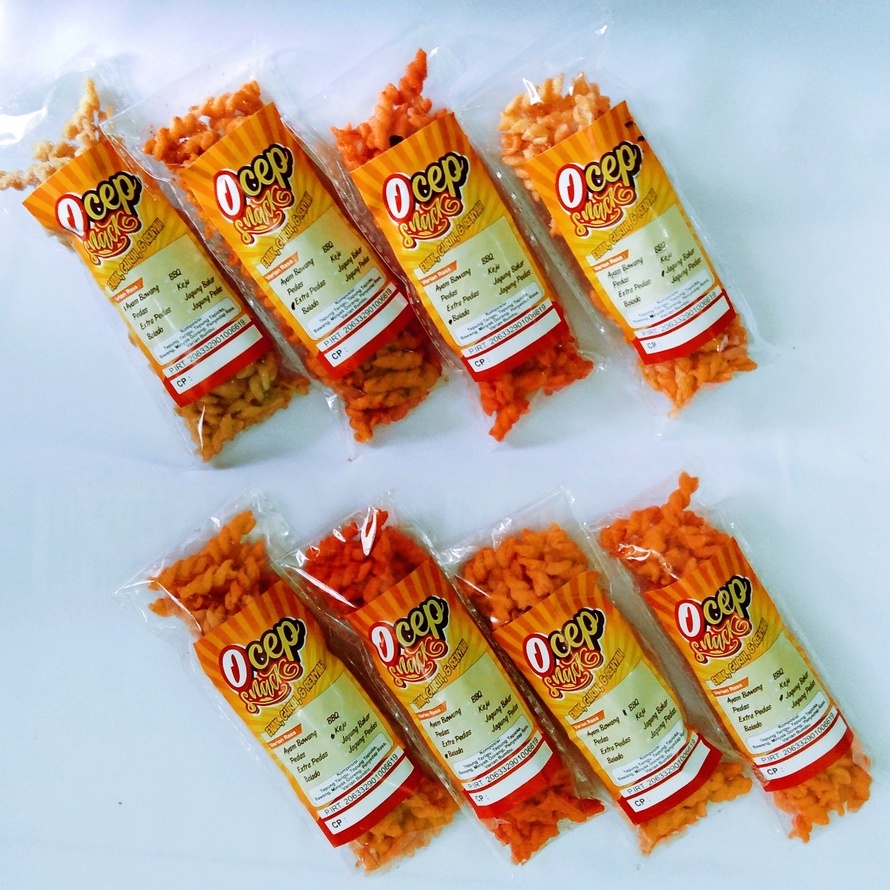 

Makaroni spiral paket 10 bungkus kemasan ocep snack