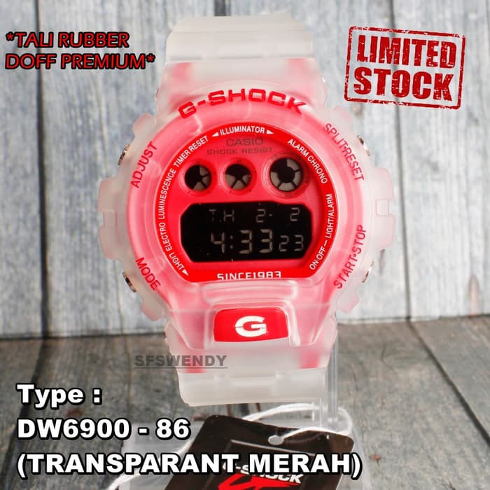 TERLARIS  G Shock DW-6900 Merah Jam tangan digital pria anti air