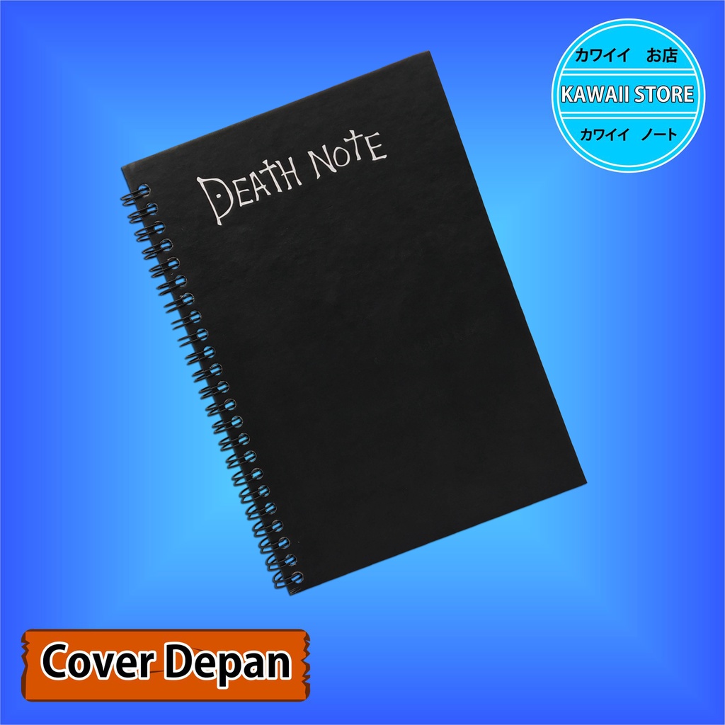 

Notebook / Pocket book Hard Cover DEATH NOTE SPIRAL / RING uk A5 Putih Bergaris