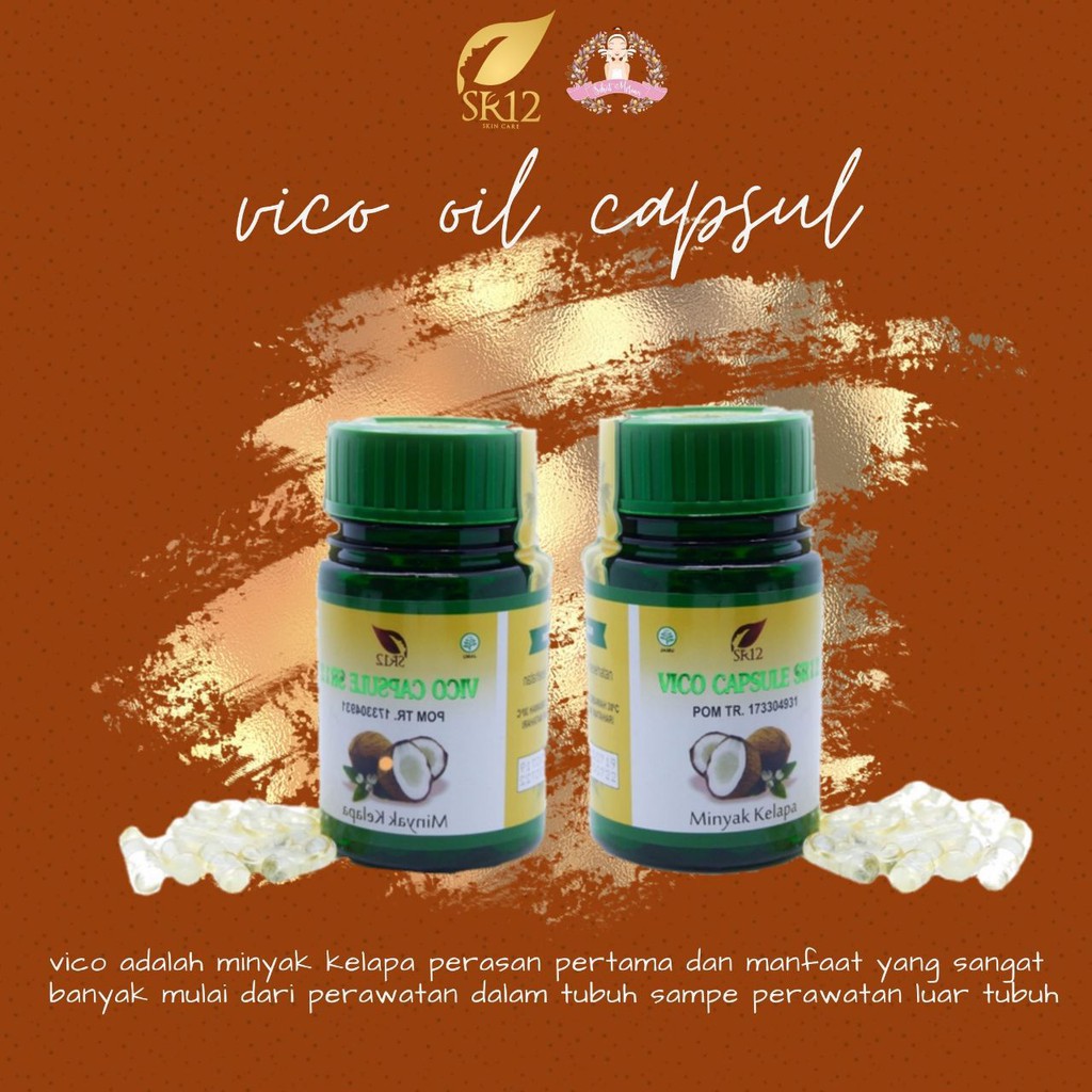 VCO Kapsul SR12 -  VICO Minyak Kelapa Kapsul Virgin Coconut Oil Capsul