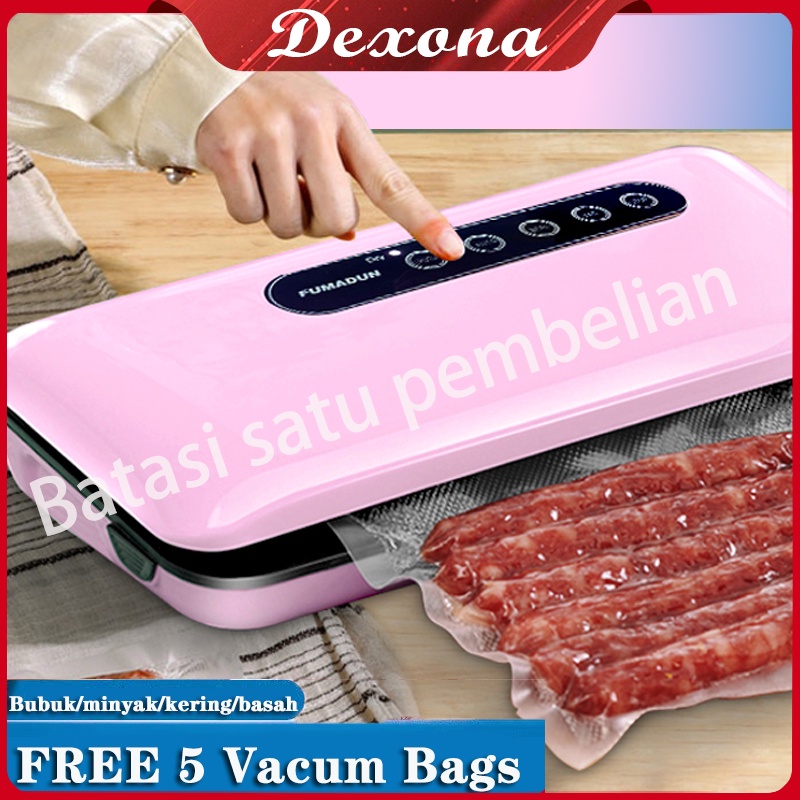 Vacum Sealer vakum makanan ​mesin Basah dan Kering Portable Basah Dan Kering Untuk Makanan Basah dan Kering FREE Vacum Bags