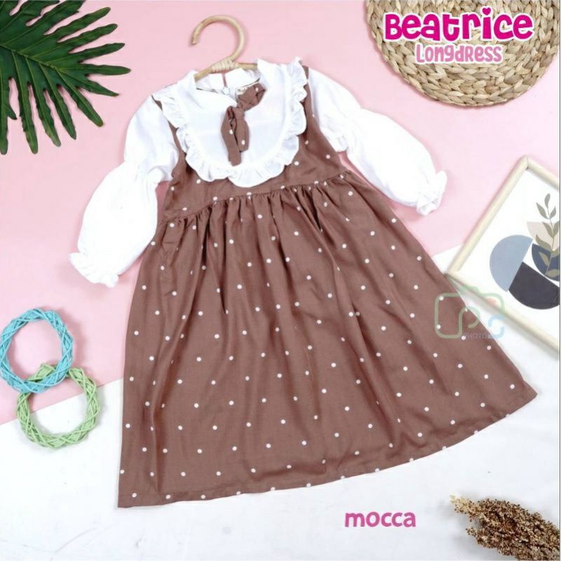 Gamis Panjang Anak Polkadot