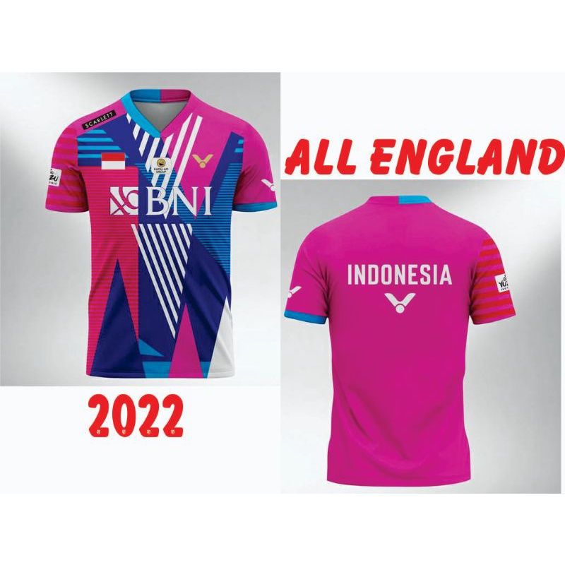 Jersey Badminton Indonesia All England 2022 Full Printing