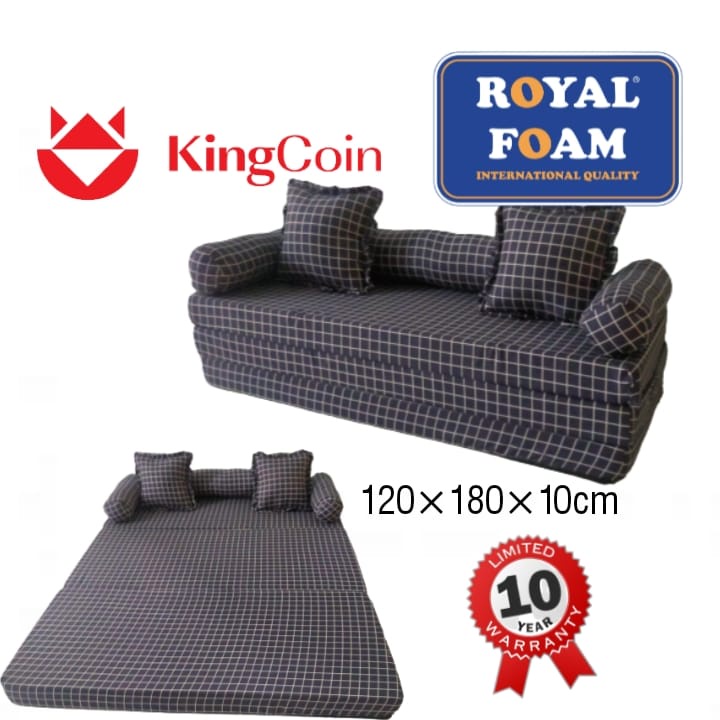 ROYAL FOAM Sofa Bed Kasur Busa Lipat Bergaransi Anti Bakteri Portable Multifungsi