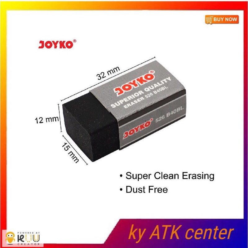 

Penghapus Joyko 526-B40 Hitam (Eraser)
