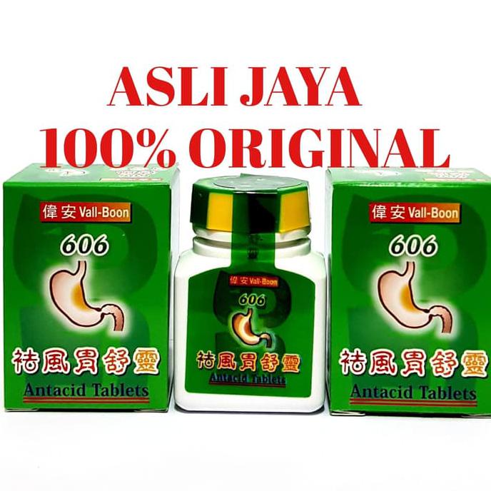 Produk Unggulan] Vall-Boon 606 Antacid Tablet - Obat Maag,Nyeri & Asam Lambung Herbal