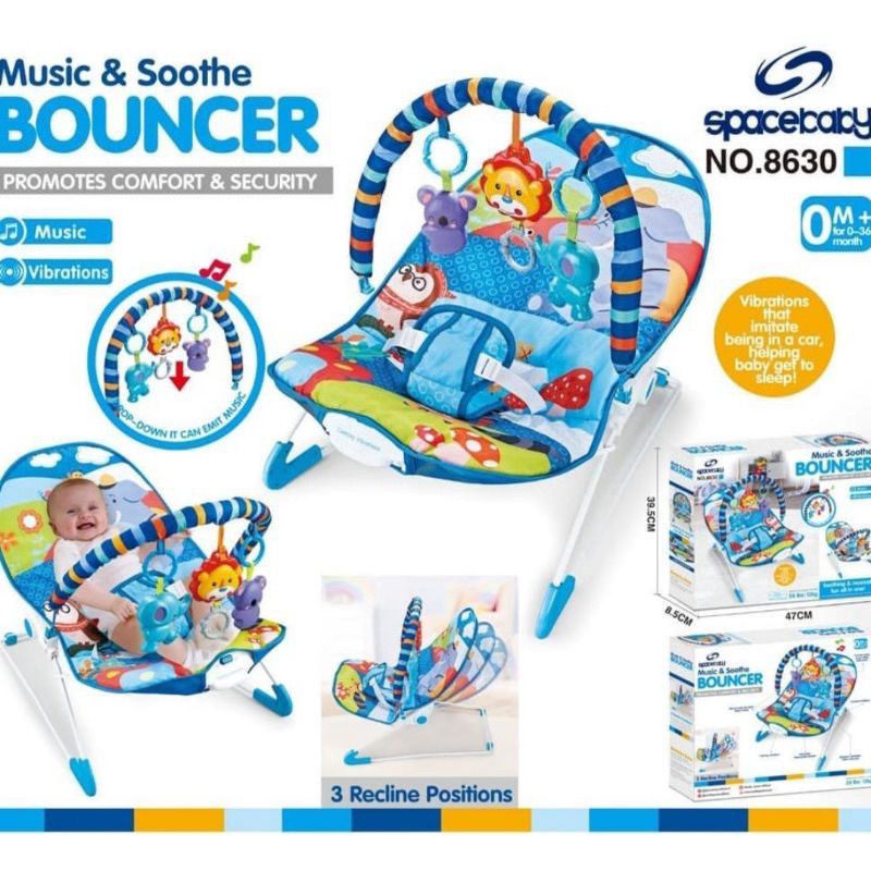 Bouncer Bayi Space Baby 10in1 Rocker ZX 1803 Space Baby SB 8630 SB 8610 / Mastela Prime Rocker 10in1 Baby Bouncer-SPACE 8630 - Blue