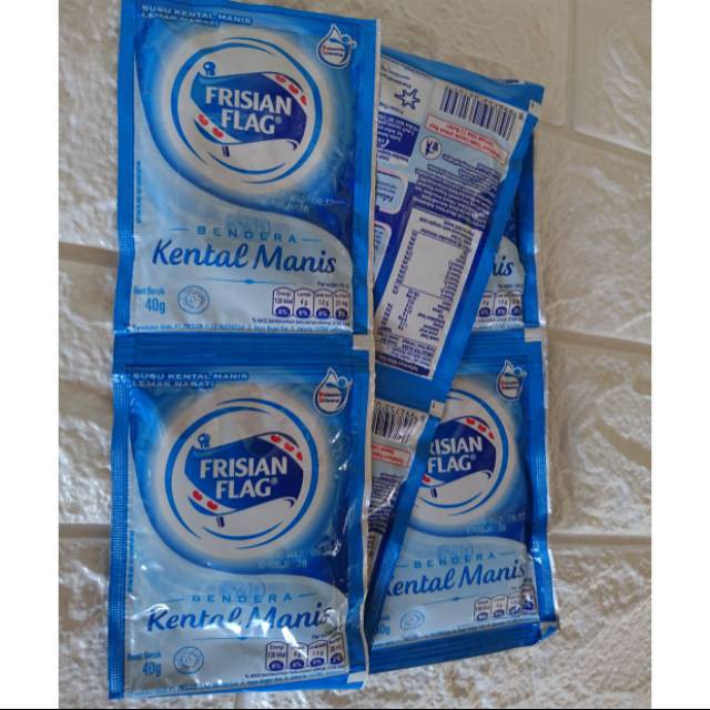 

Susu bendera kental manis frisian flag sapi asli saset 1pak 6pcs