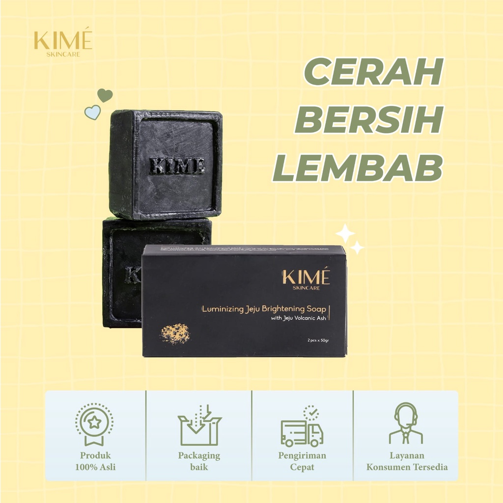 Kime Skincare Jeju Brightening Soap (Isi 2 batang sabun)
