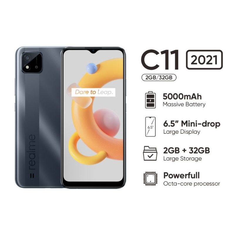 HP BARU REALME C11 2021 RAM 2GB 4GB/32GB 64GB  GARANSI RESMI ORIGINAL HARGA TERMURAH-C11(2021) 2/32 GREY