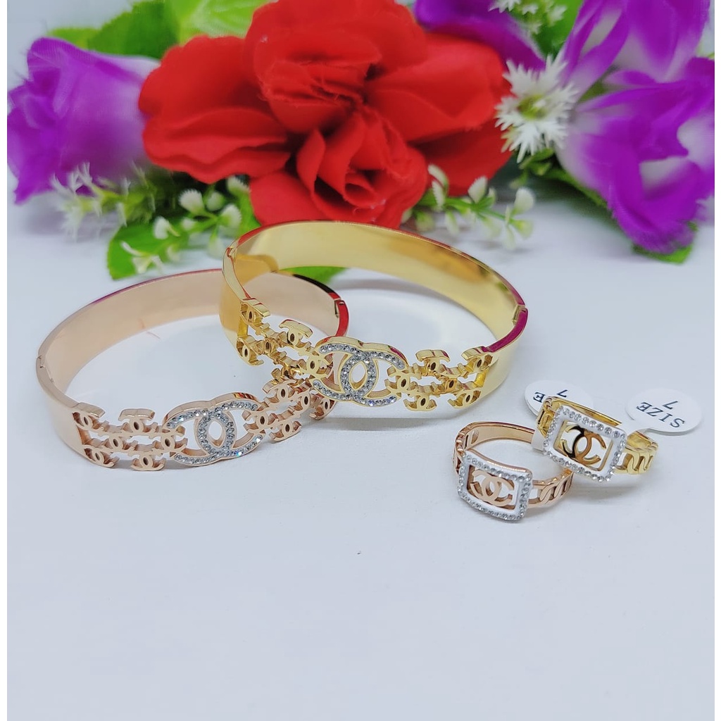 Titanium gelang permata  Perhiasan Fashion wanita 0047