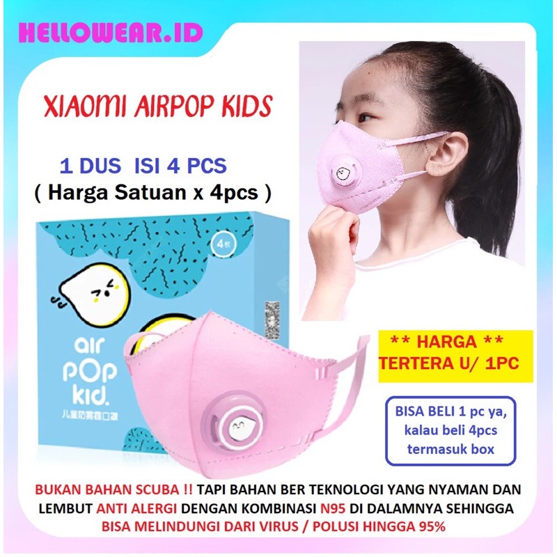 MASKER XIAOMI AIRPOP N95 XIAOMI MASK MASKER AIRPOP KID N95 Anti haze