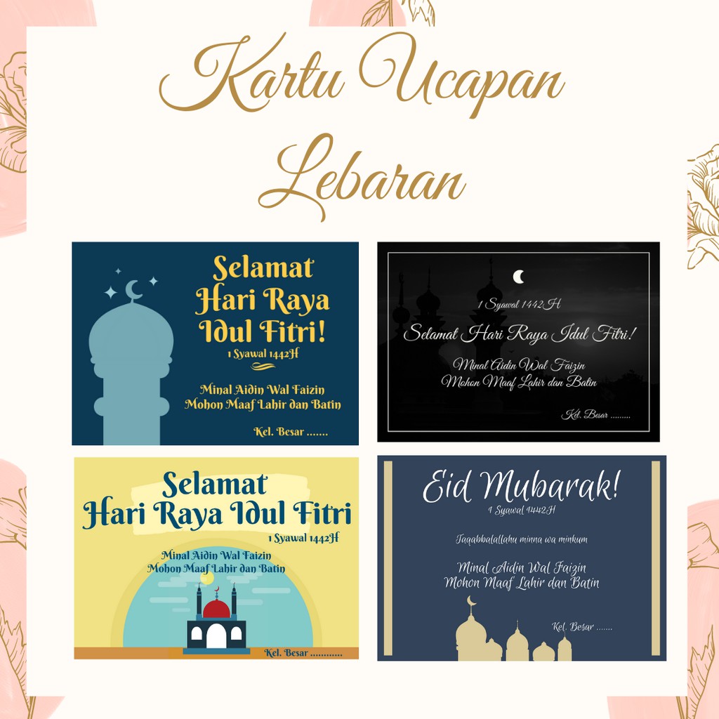 

(15X10cm) KARTU LEBARAN HARI RAYA IDUL FITRI / KARTU EID MUBARAK CUSTOM PARCEL