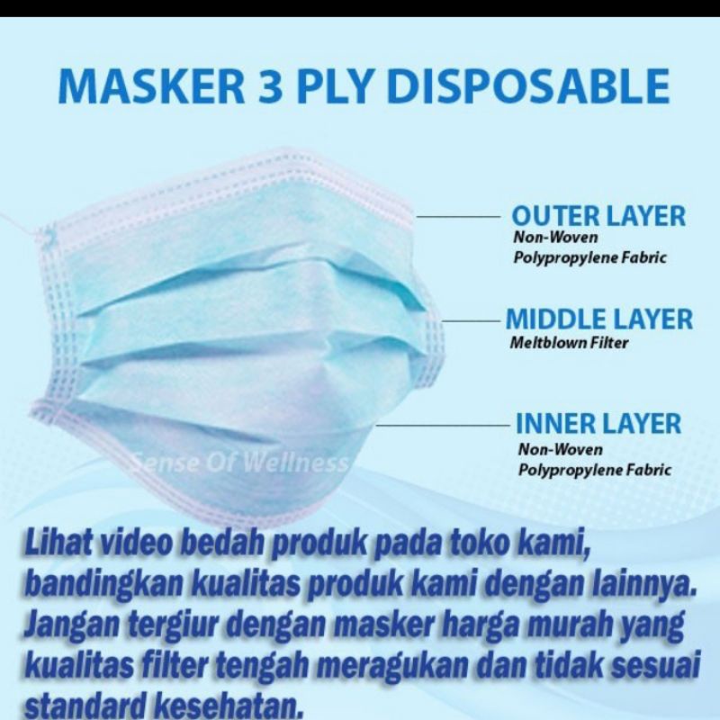 MASKER MEDIS BIRU KN95 1 BOX