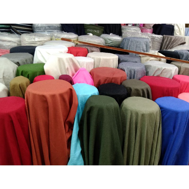 Kain KATUN LINEN/KATUN POLOS/Harga Per 1/2(0.5)mtr