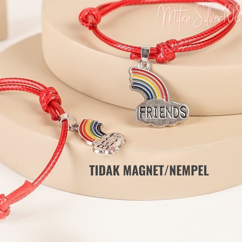 [MS108] GL 18 - Gelang Couple 2pcs Bestie ( TIDAK MAGNET/NEMPEL ) Sahabat Bestie Pasangan Pria Wanita Aksesoris Tangan