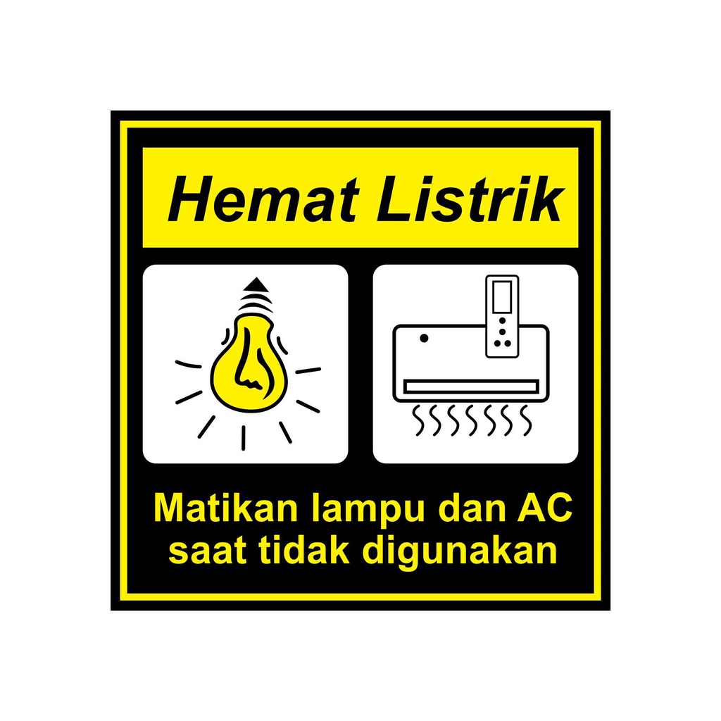 

STIKER VINYL HEMAT LISTRIK 10 x 10 CM SING RAMBU K3