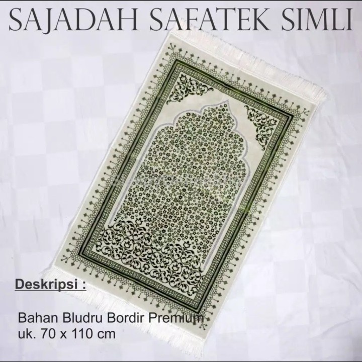 sajadah Turki safatek/ sajadah safatek simli BUNGA KECIL