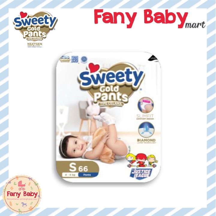 SWEETY GOLD PANTS S66 - POPOK CELANA