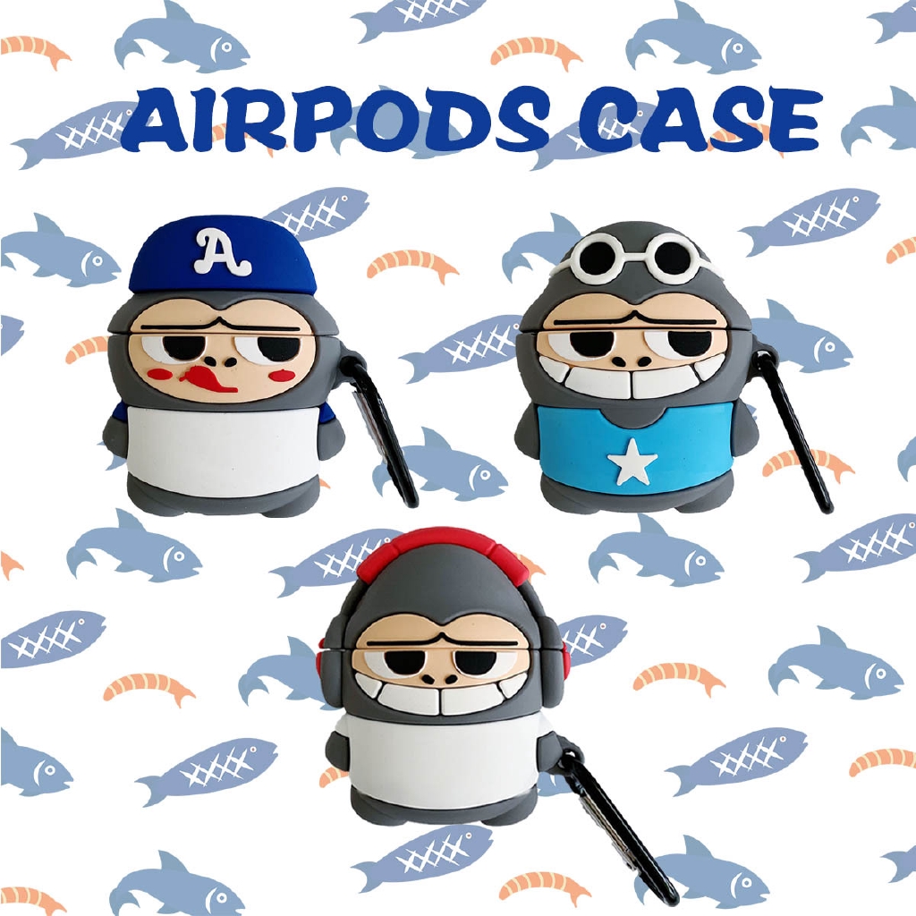 Kartun Orangutan Apple AirPods Tutup Pelindung Nirkabel Bluetooth Headset Penutup Airpod2 Soft Shell