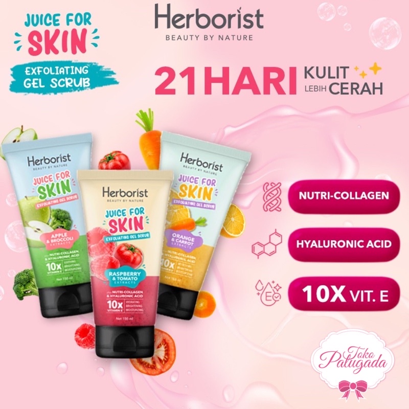 [BISA COD] Herborist Juice for Skin Exfoliating Scrub