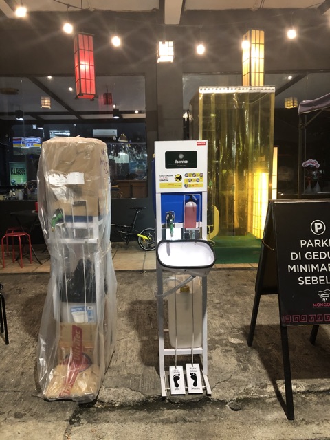 westafel cuci tangan tanpa sentuh portable, pedal khusus keran dan sabun, termurah kualitas terbaik-4