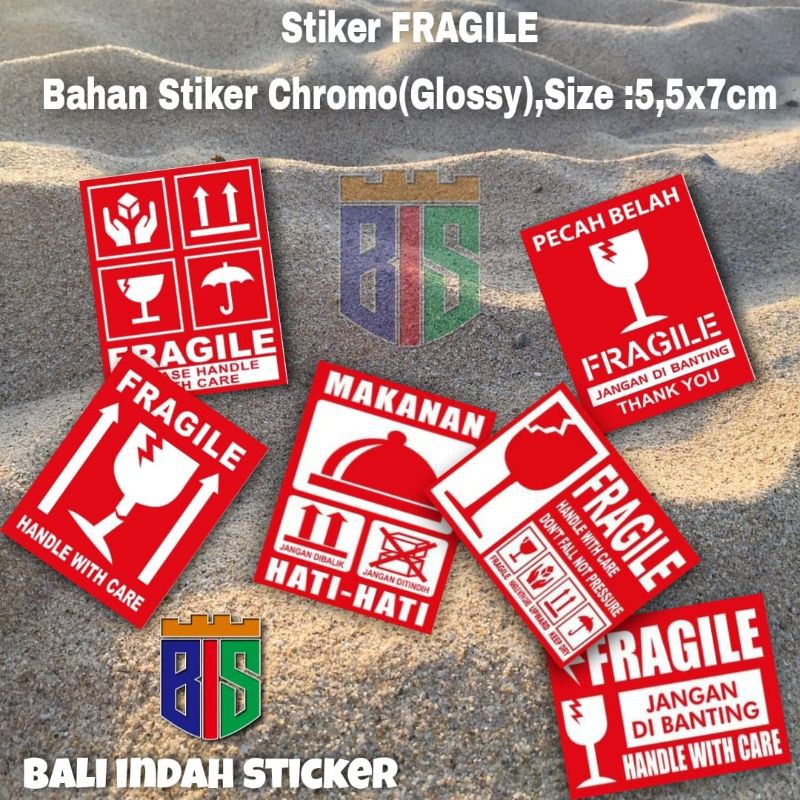 

( 100 pcs ) STIKER FRAGILE / stiker pengiriman olshop/stiker label pengiriman