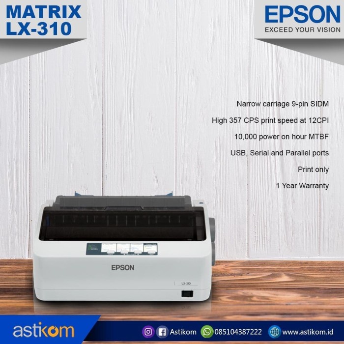 PRINTER EPSON LX 310 dot matrix | By Astikom