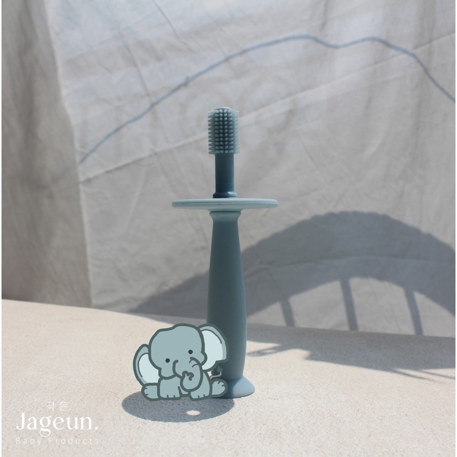 JAGEUN Premium Silicone Sikat Gigi Training Set | Sikat Gigi Bayi Silikon 360 dan Jari Sikat Gigi Bayi