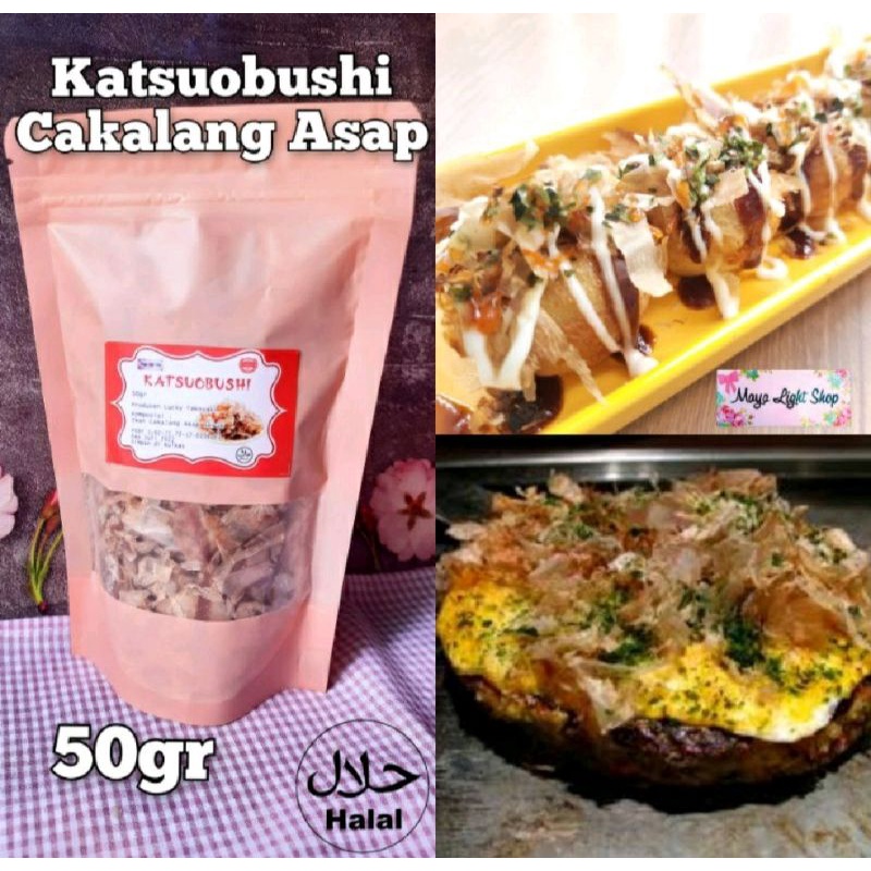 

Katsuobushi 50gr dan 25gr cakalang asap taburan takoyaki fish flakes okonomiyaki ikan bonito katsuo Halal termurah promo sale
