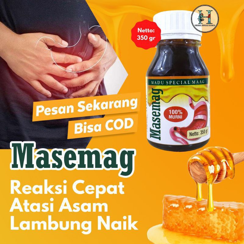 MASEMAG 350gr/Madu Herbal Special Pencernaan Asam Lambung & Maag