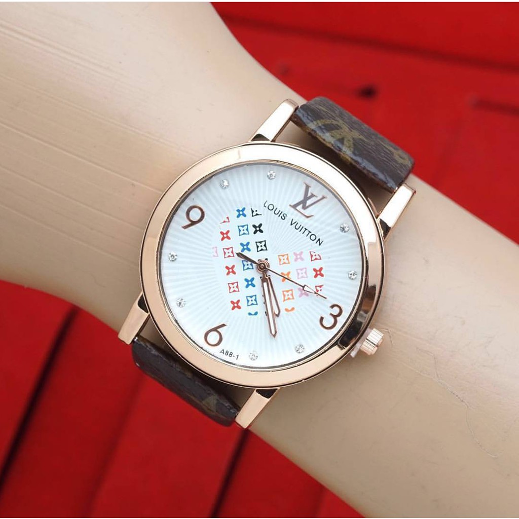 Termurah Jam Murah/Jam Import/Jam Kulit/Jam Branded/Jam LV Leather