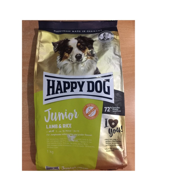 Makanan anjing happy dig junior lamb 1kg