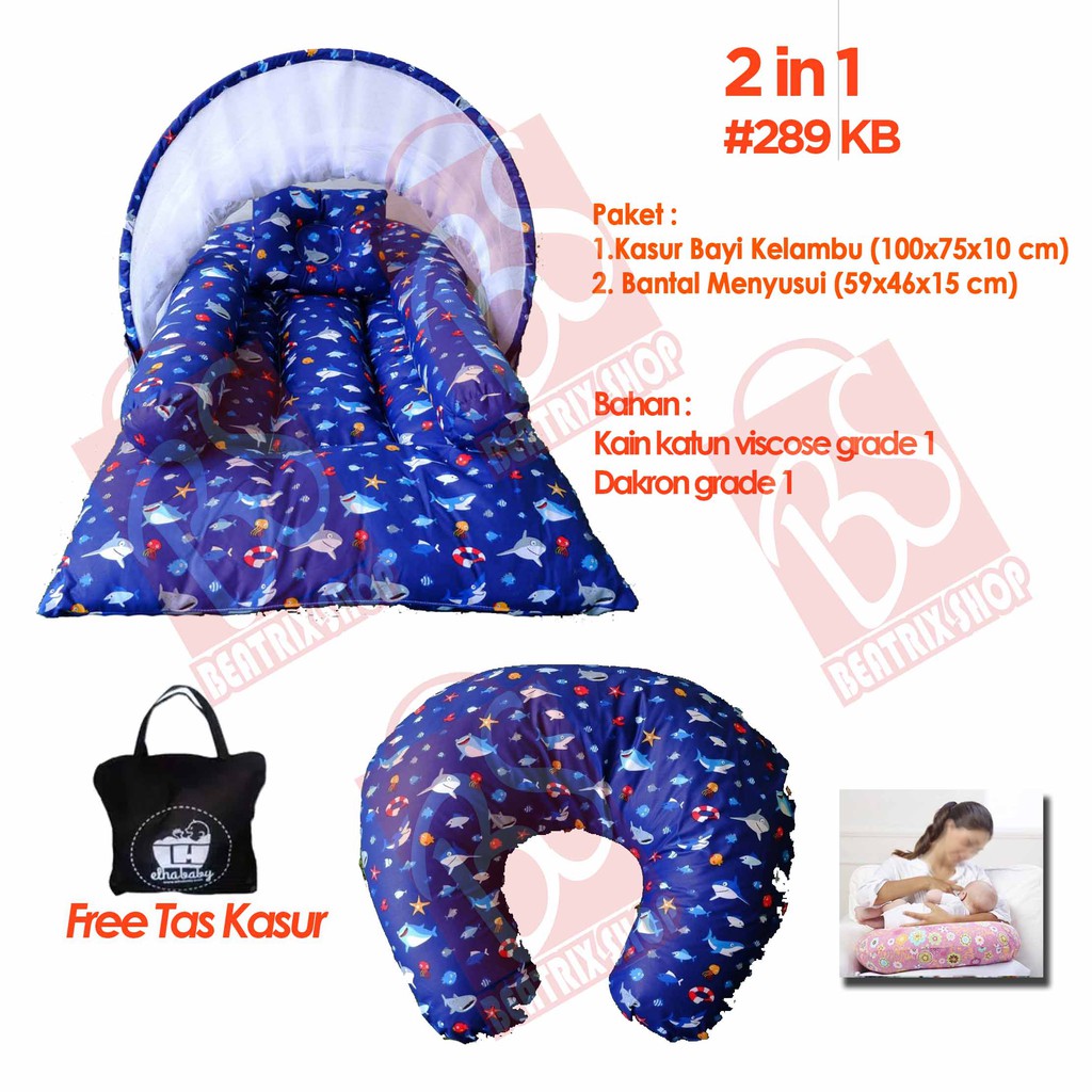 Sale 2 in 1 kasur bayi kelambu doraemon dab bansui elha baby