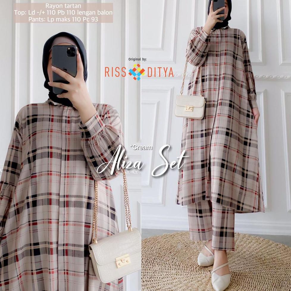 [Art. P676] Setelan Jumbo XL XXL XXXL XXXXL 5L ld 110 120 130 140 150 FREE MASKER Motif Aliza Setcel