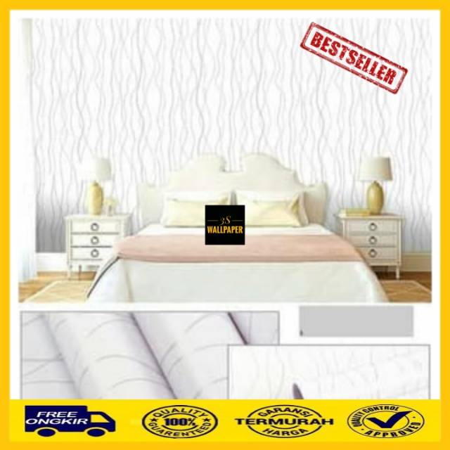 Wallpaper Dinding Salur Silver Wallpaper Wallpaper Dinding Wall Sticker