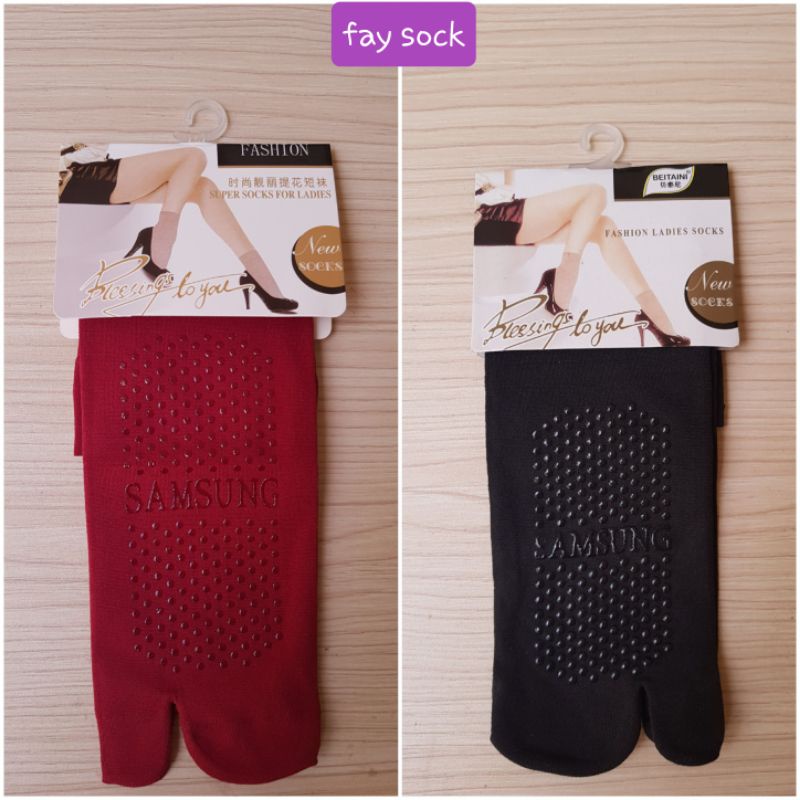 Kaos kaki jempol SAMSUNG antislip  ( anti-licin ) / kaos kaki muslimah / kaos kaki kerja wanita / kaos kaki  jempol anti slip