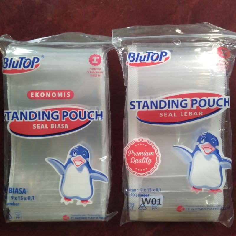 standing pouch 9x15 double seal / single seal