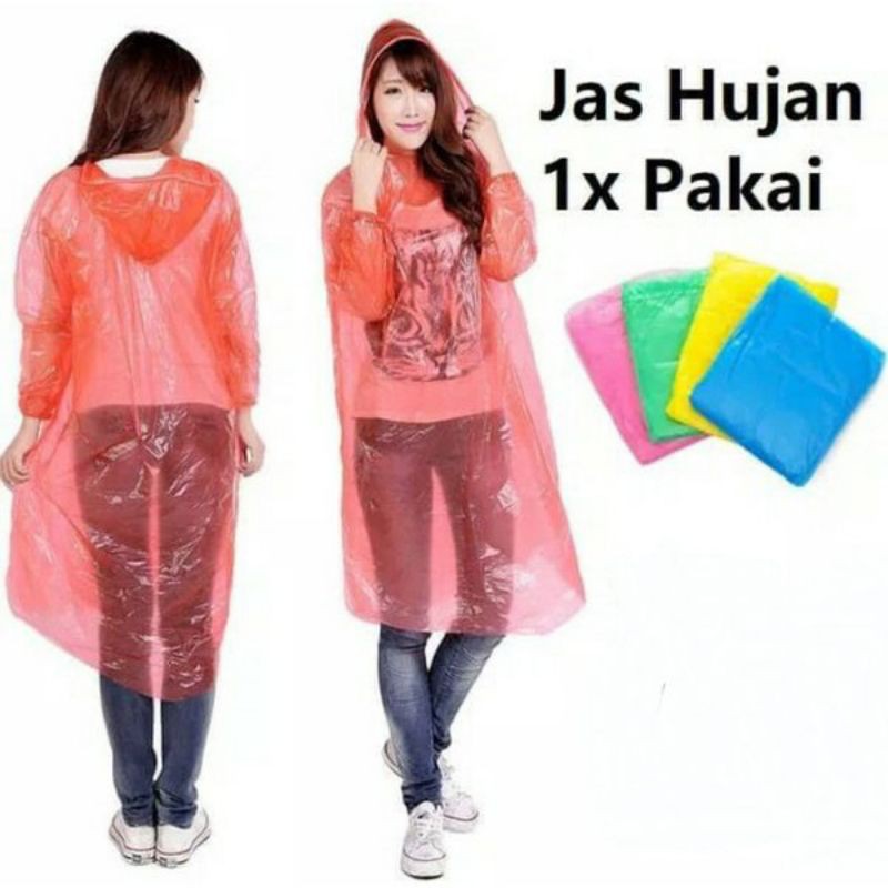 Jas Hujan plastik lengan ponco