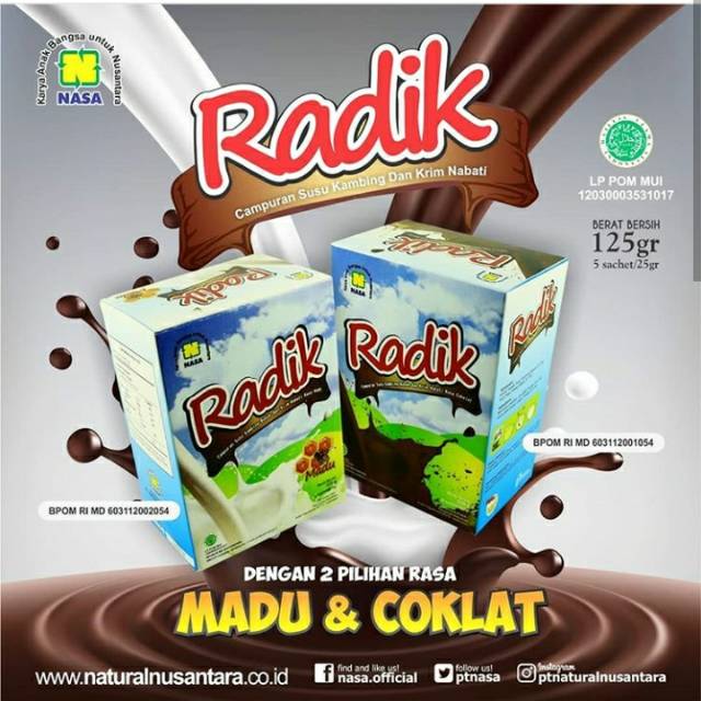 

Natural Radik Nasa (susu kambing) 5 sachet