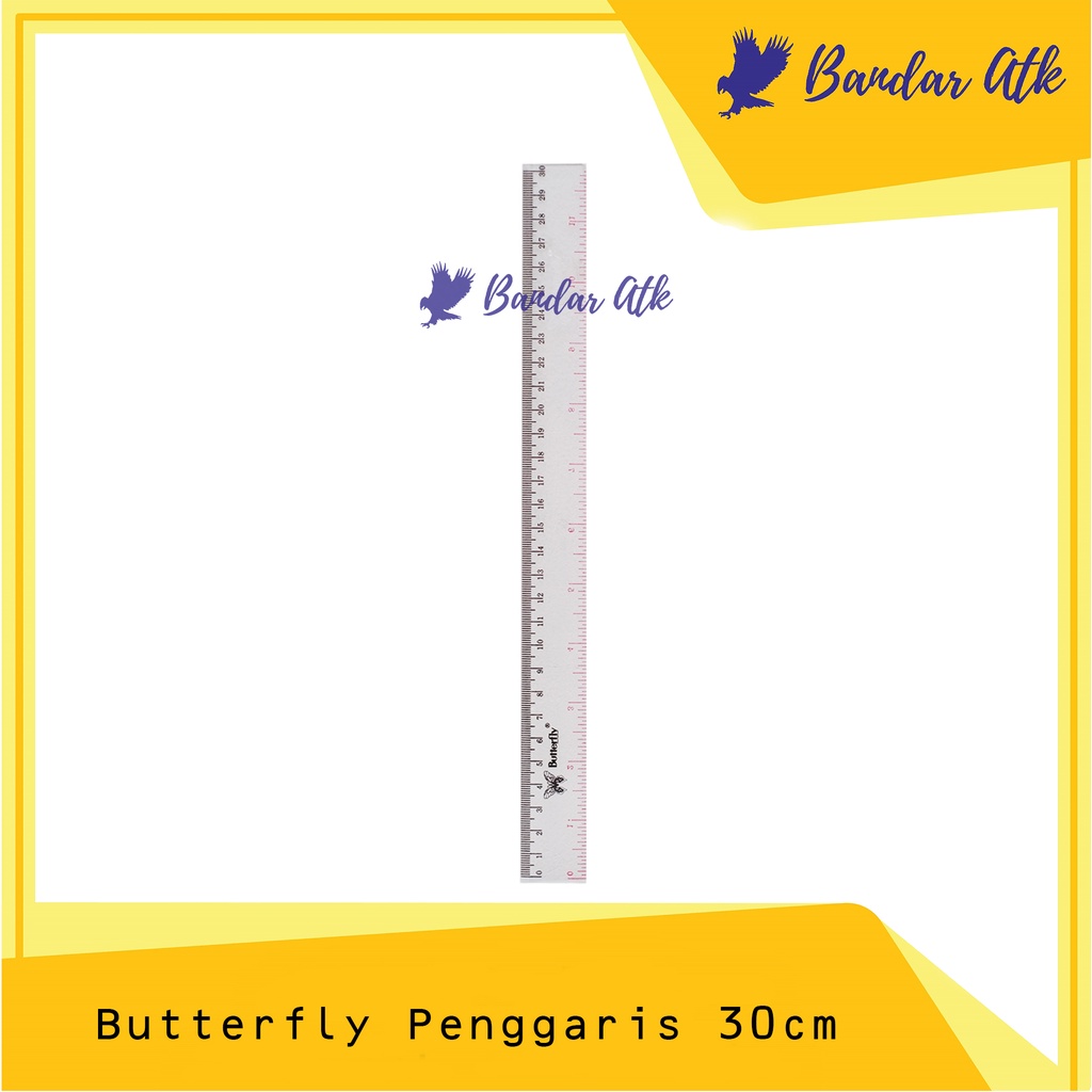 

Butterfly Penggaris Plastik 30 cm Ruler [1 PCS]