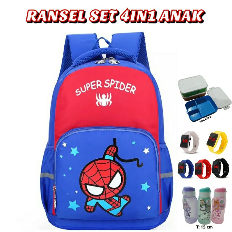 dem_sare / DS.1142 SUPERSPIDER Tas Ransel Anak Sekolah Laki - Laki TK SD Paud Karakter Cartoon Tas Anak Sekolah Motif Kartun Kekinian Tas Ransel Anak Sekolah Karakter