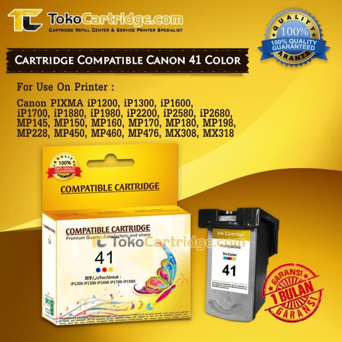 Murah Cartridge tinta Canon CL41 CL 41 CL-41 Color IP1980 IP1880 MP198 MP145 Limited