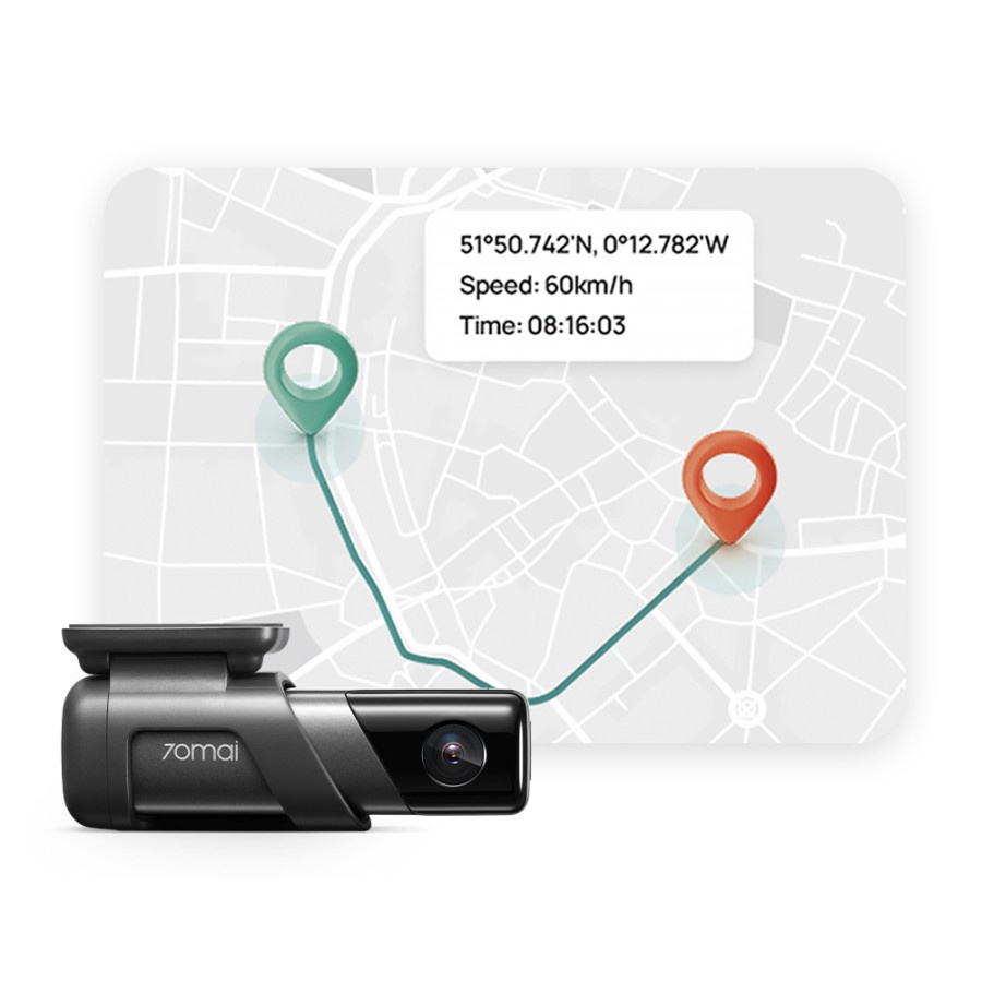 70mai Dash Cam M500 1944P GPS Built-in 64G FOV 170 ADAS Voice Control