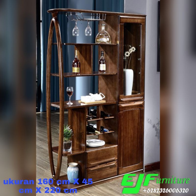 partisi penyekat ruangan minimalis modern kayu jati jepara model terbaru