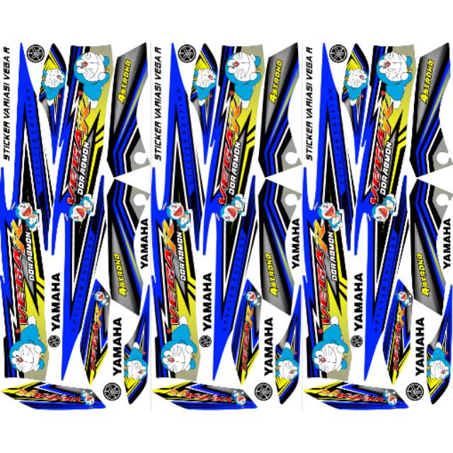 Striping Yamaha Vega R Motif Doraemon Pilih Warna Geser Gambar Shopee Indonesia