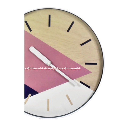 Arthome Wall Clock Triangle Colorfull 35cm Jam Dinding Bulat Pink Art Home Wals Clocks Color Full Pink Gold