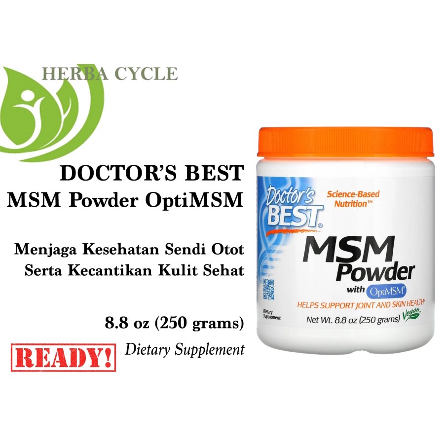 Doctor Best MSM Powder with OptiMSM 250 g Best MSM Bubuk MSM Kesehatan Sendi