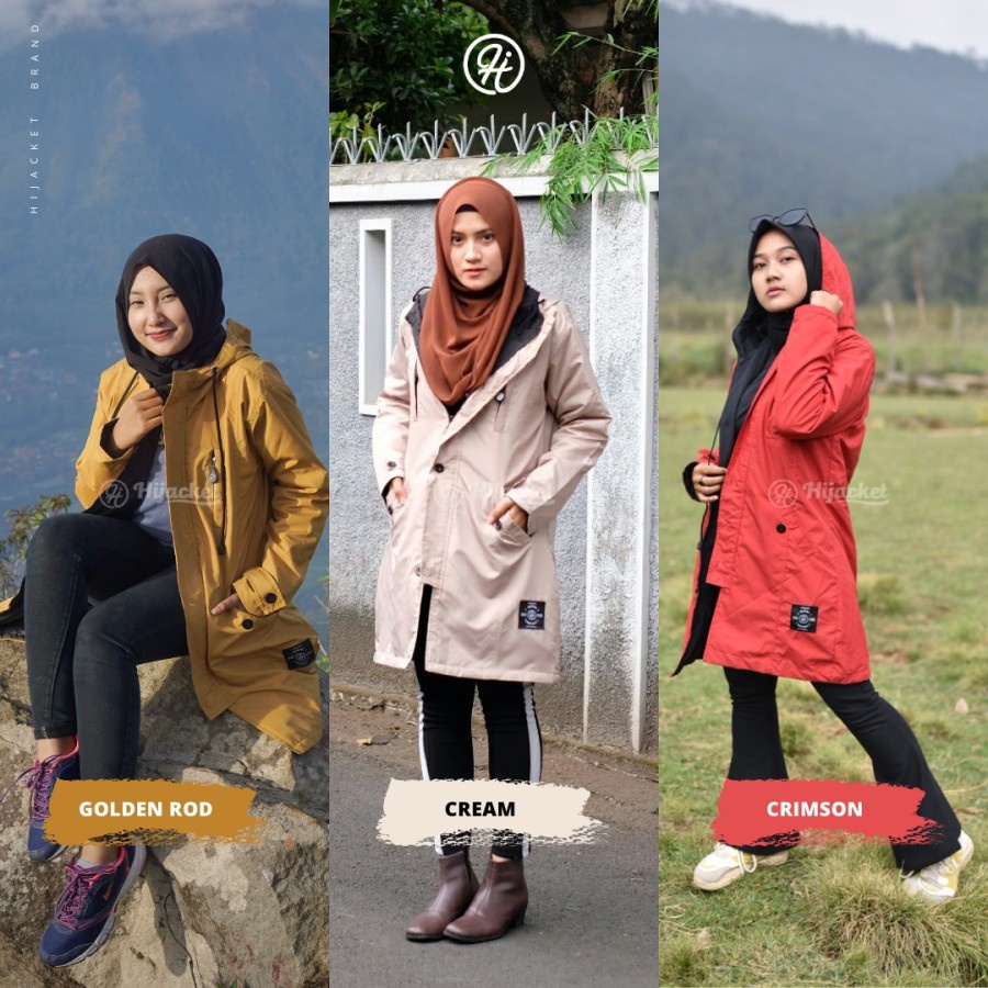 ✔️NO.1 TERLARIS✔️ HIJACKET IXORA Jaket Parka Muslimah Original Guranteed Anti Air &amp; Angin Bisa COD